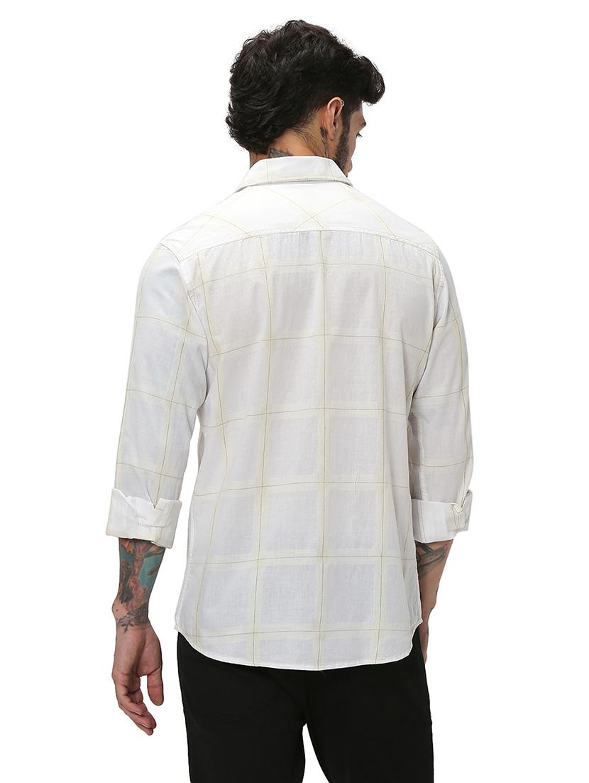 off white cotton casual shirt - 20998854 - Standard Image - 3