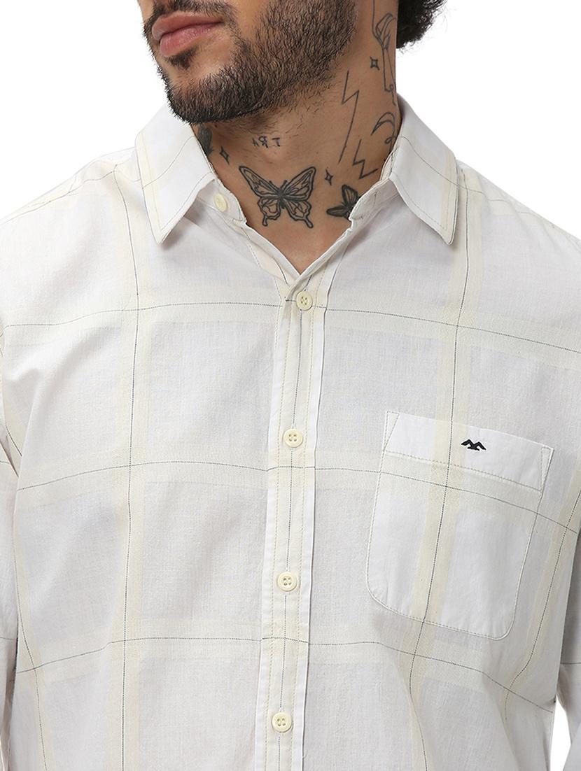 off white cotton casual shirt - 20998854 - Standard Image - 5