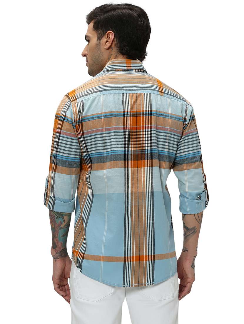 light blue cotton casual shirt - 20998858 - Standard Image - 3