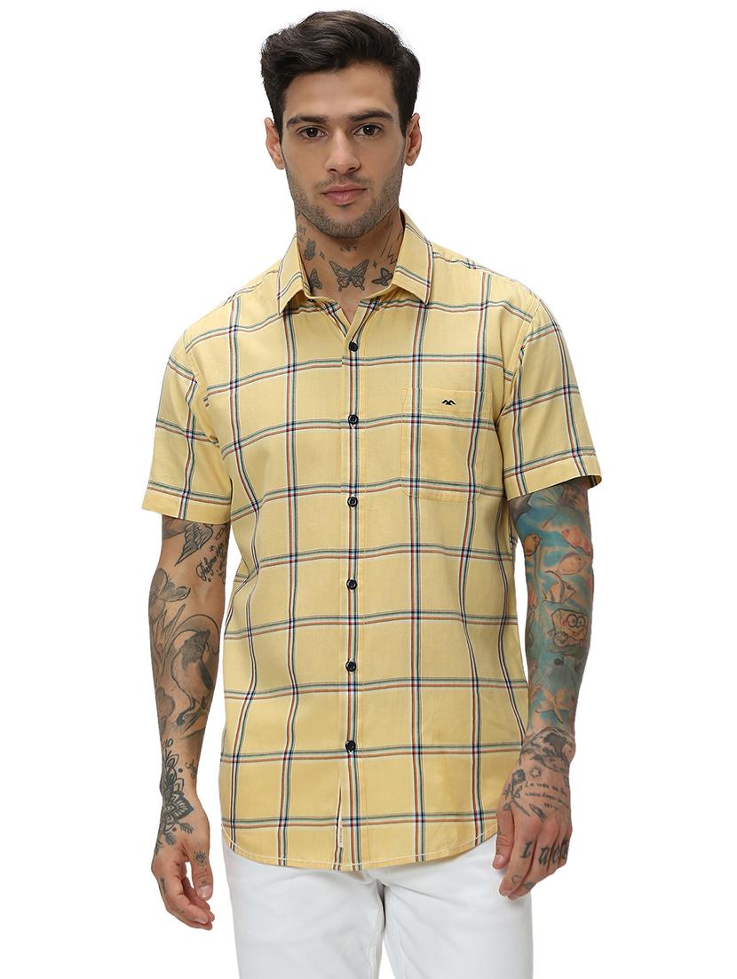 yellow cotton casual shirt - 20998868 - Zoom Image - 0