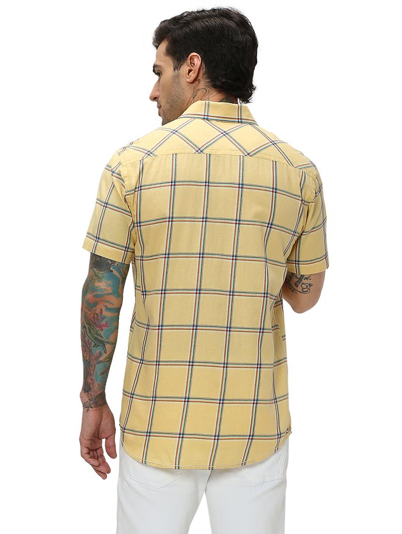 yellow cotton casual shirt - 20998868 - Standard Image - 3