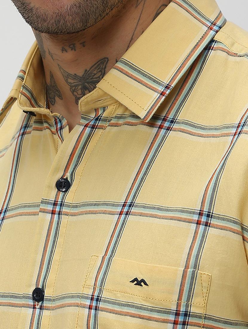 yellow cotton casual shirt - 20998868 - Standard Image - 5