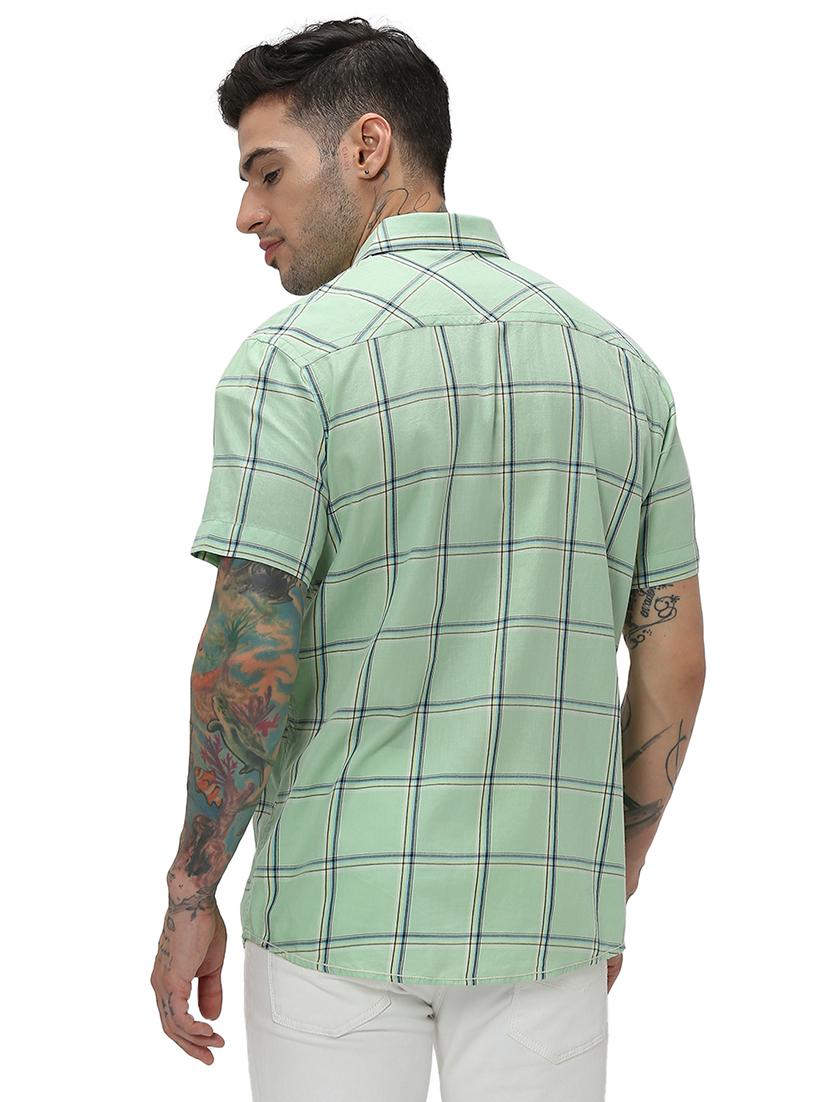 green cotton casual shirt - 20998869 - Standard Image - 3
