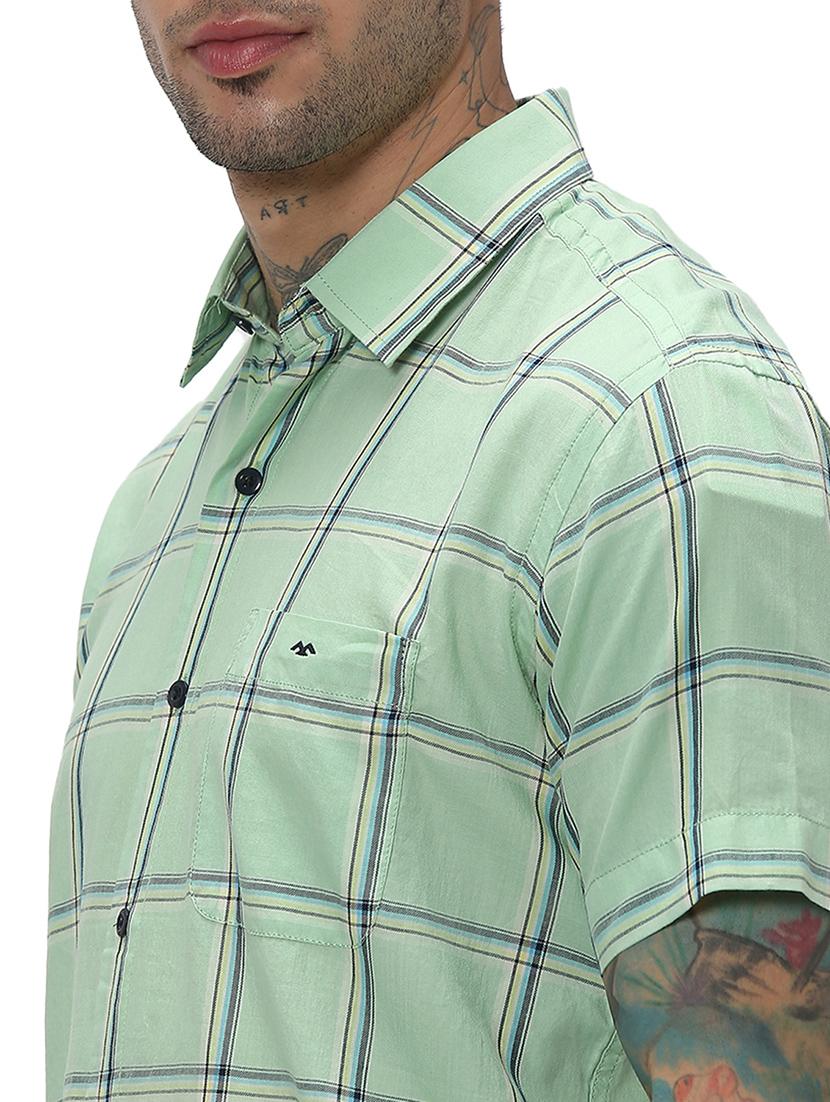 green cotton casual shirt - 20998869 - Standard Image - 5