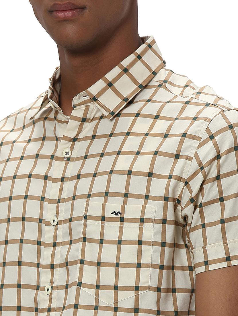 khaki cotton casual shirt - 20998878 - Standard Image - 5