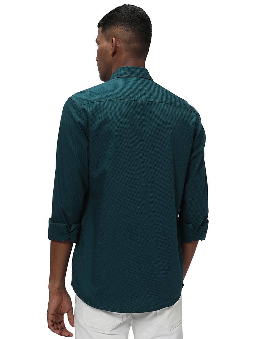 green cotton casual shirt - 20998886 - Standard Image - 3