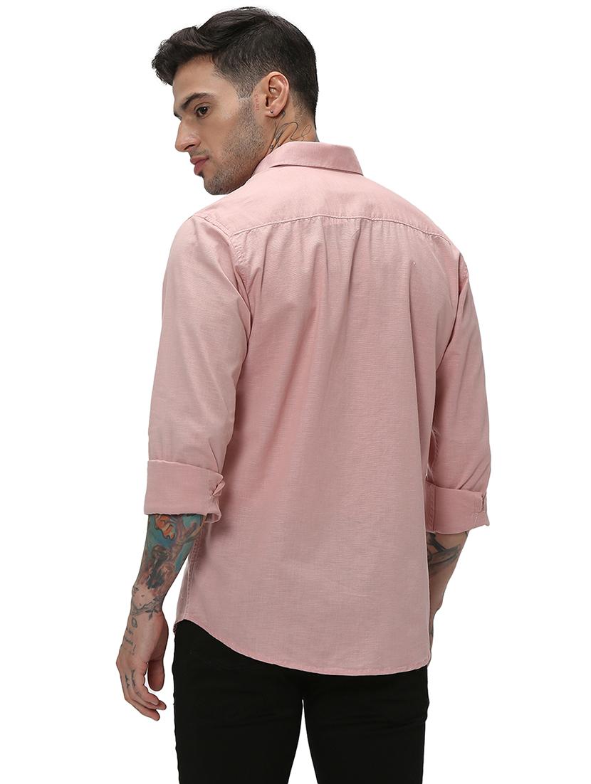 pink cotton casual shirt - 20998892 - Standard Image - 3