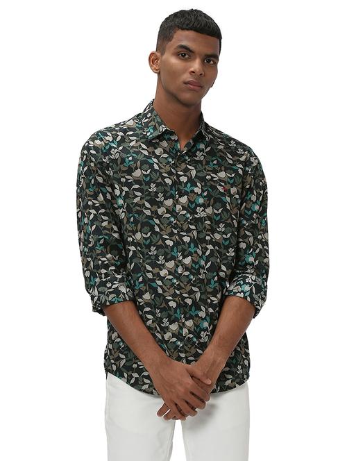 green cotton casual shirt - 20998922 -  Standard Image - 0