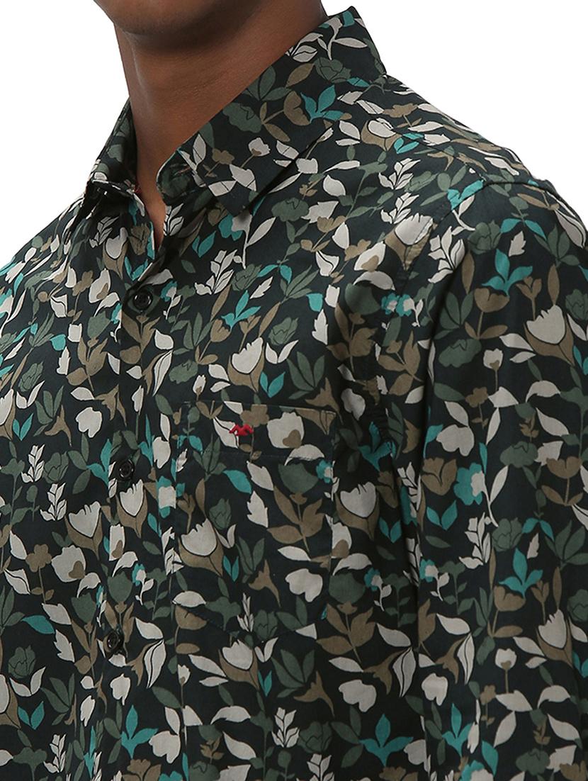 green cotton casual shirt - 20998922 - Standard Image - 5