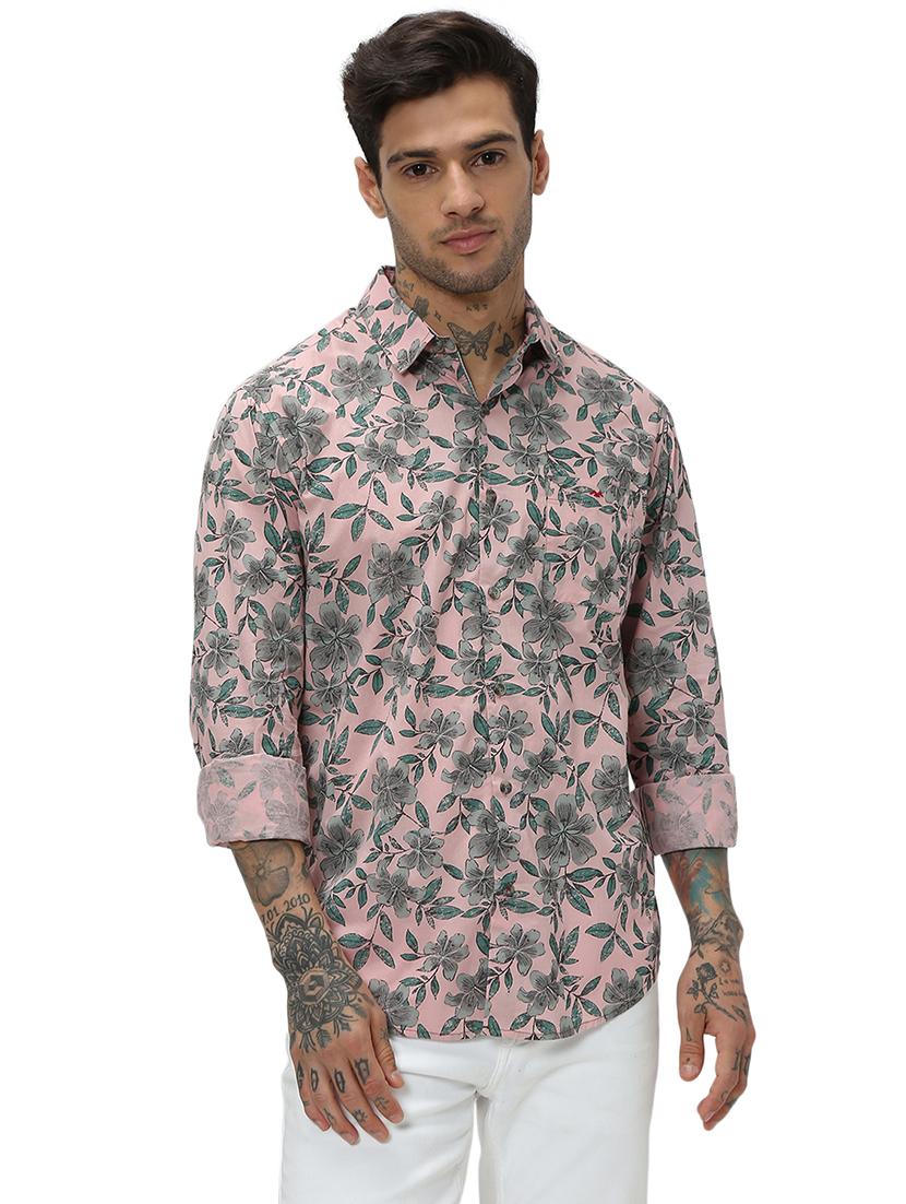 pink cotton casual shirt - 20998947 - Zoom Image - 0
