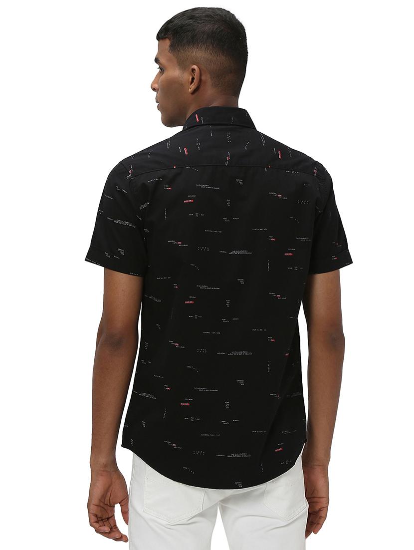 black cotton casual shirt - 20998965 - Standard Image - 3