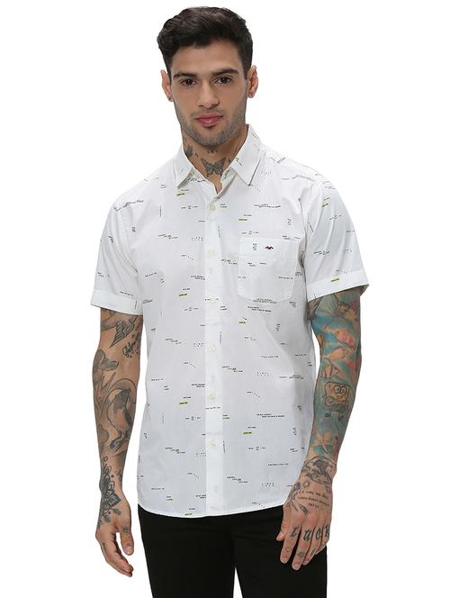 white cotton casual shirt - 20998966 -  Standard Image - 0