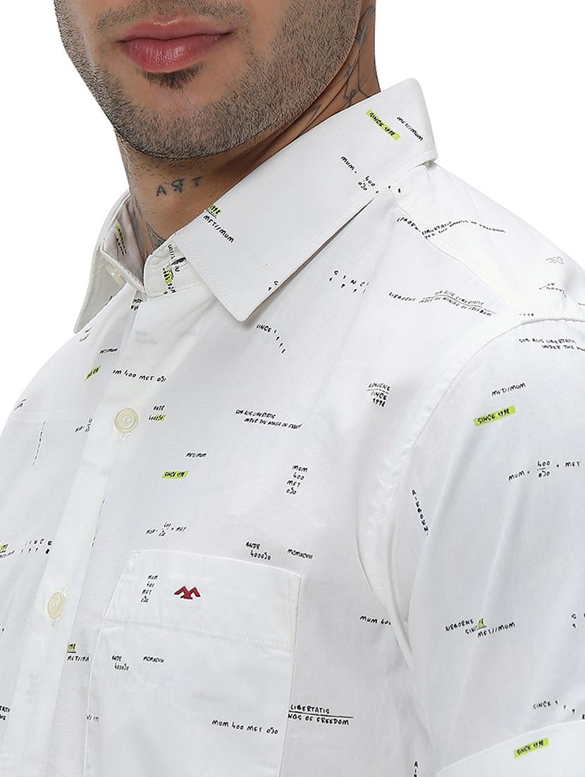 white cotton casual shirt - 20998966 - Standard Image - 5