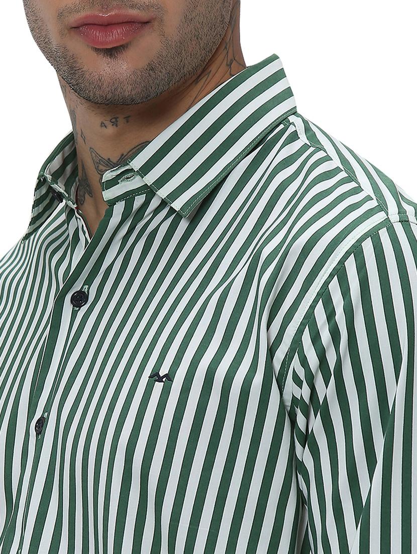 green cotton casual shirt - 20998981 - Standard Image - 5