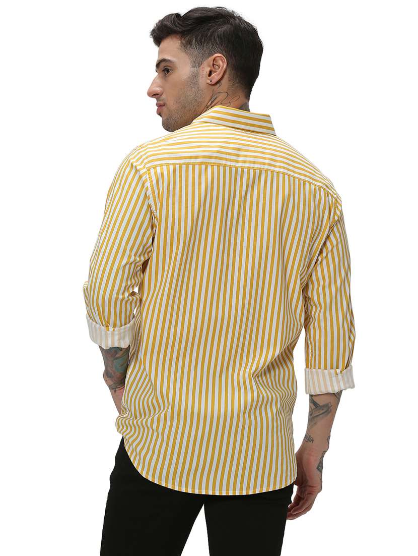 yellow cotton casual shirt - 20998982 -  Standard Image - 3