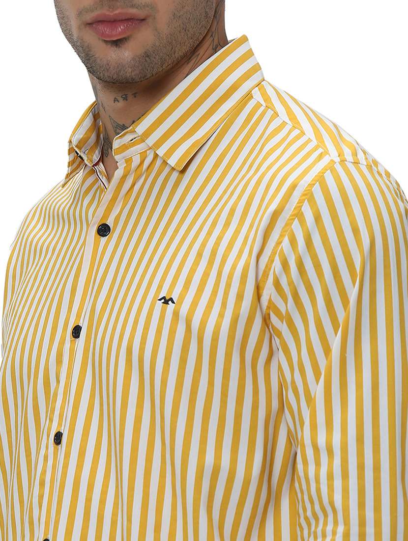 yellow cotton casual shirt - 20998982 -  Standard Image - 5