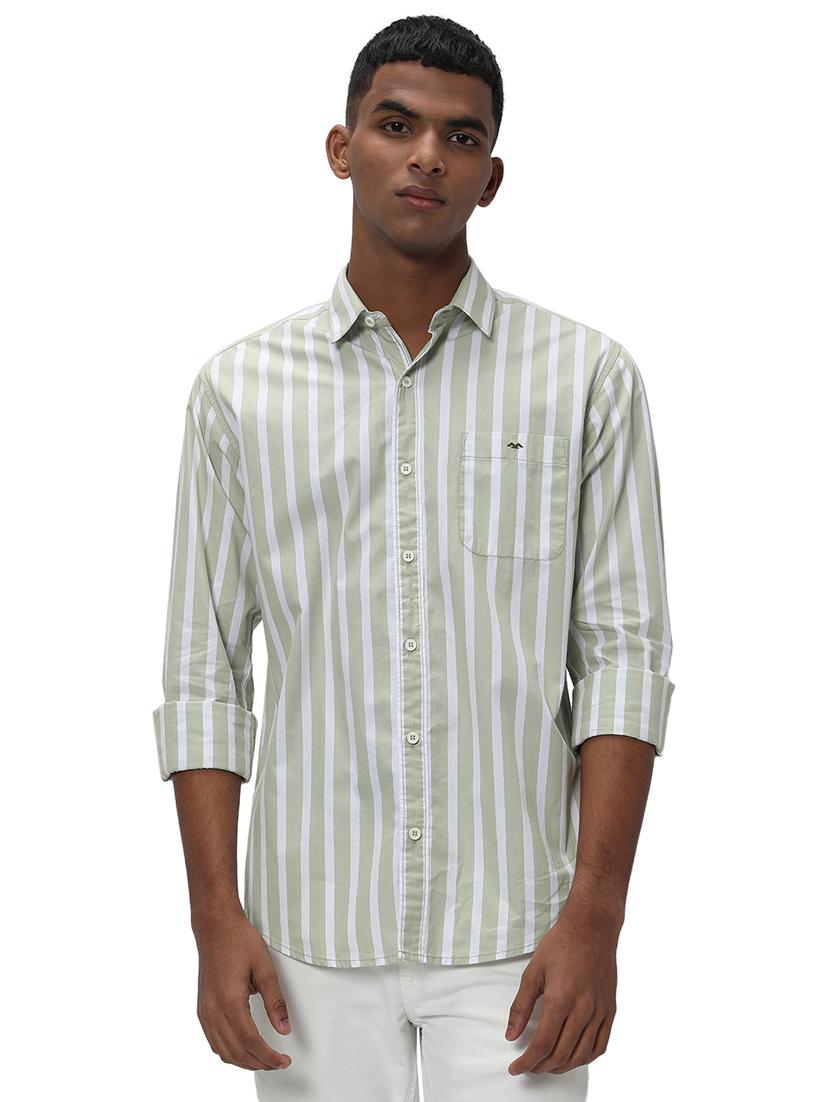 olive cotton casual shirt - 20998986 - Zoom Image - 0
