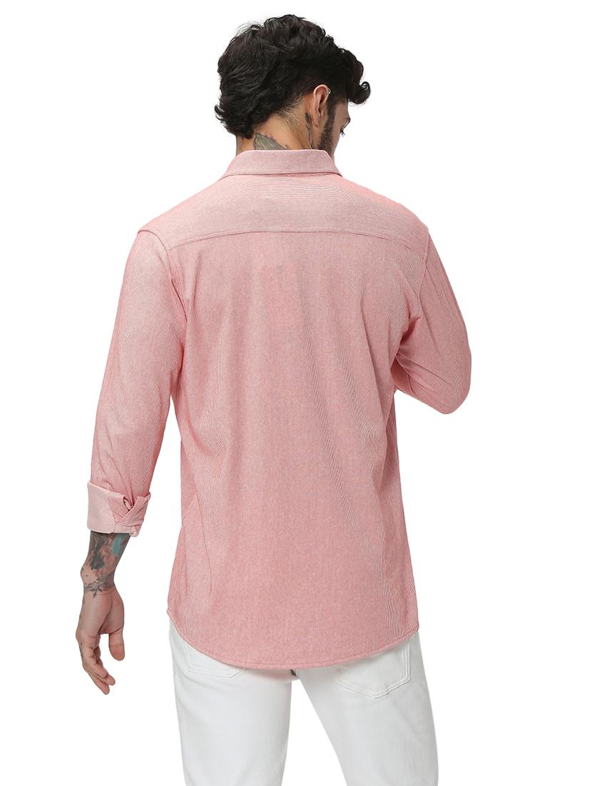 red cotton casual shirt - 20998996 - Standard Image - 3