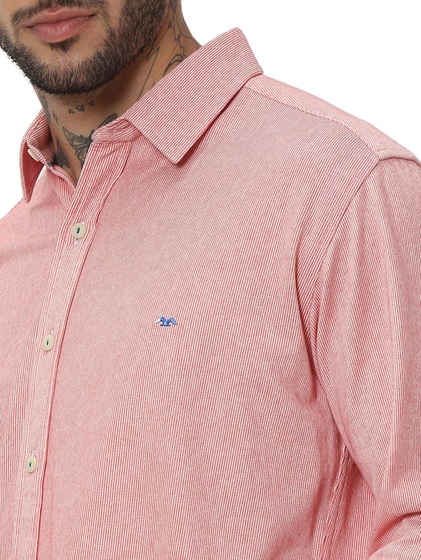 red cotton casual shirt - 20998996 - Standard Image - 5