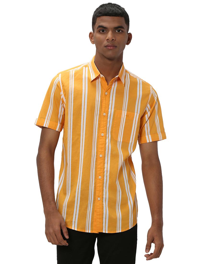 orange cotton casual shirt - 20999005 - Zoom Image - 0