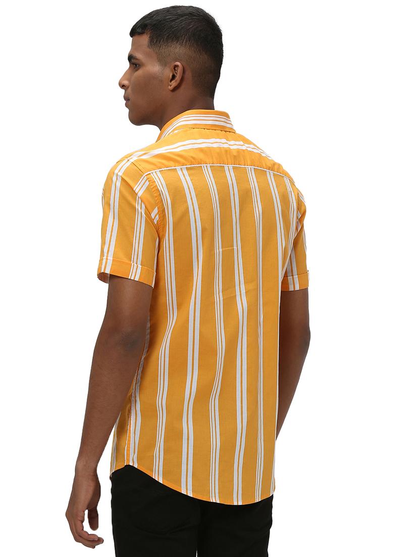 orange cotton casual shirt - 20999005 - Standard Image - 3
