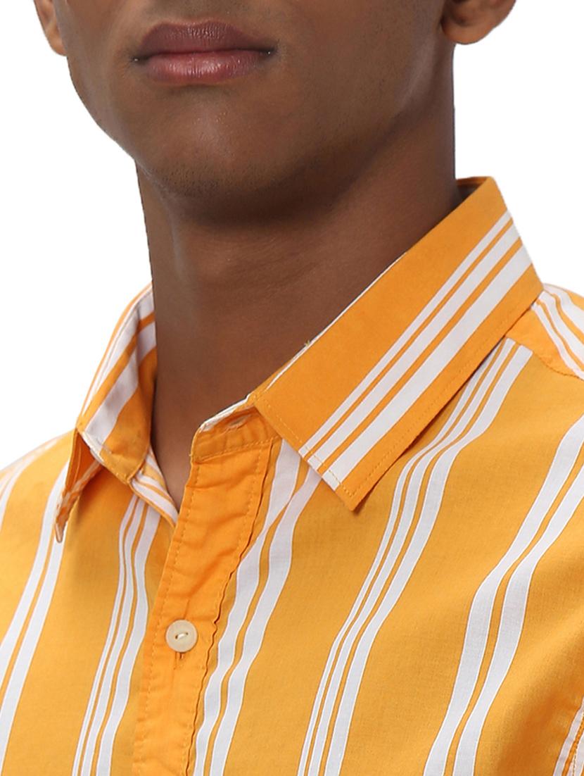 orange cotton casual shirt - 20999005 - Standard Image - 5