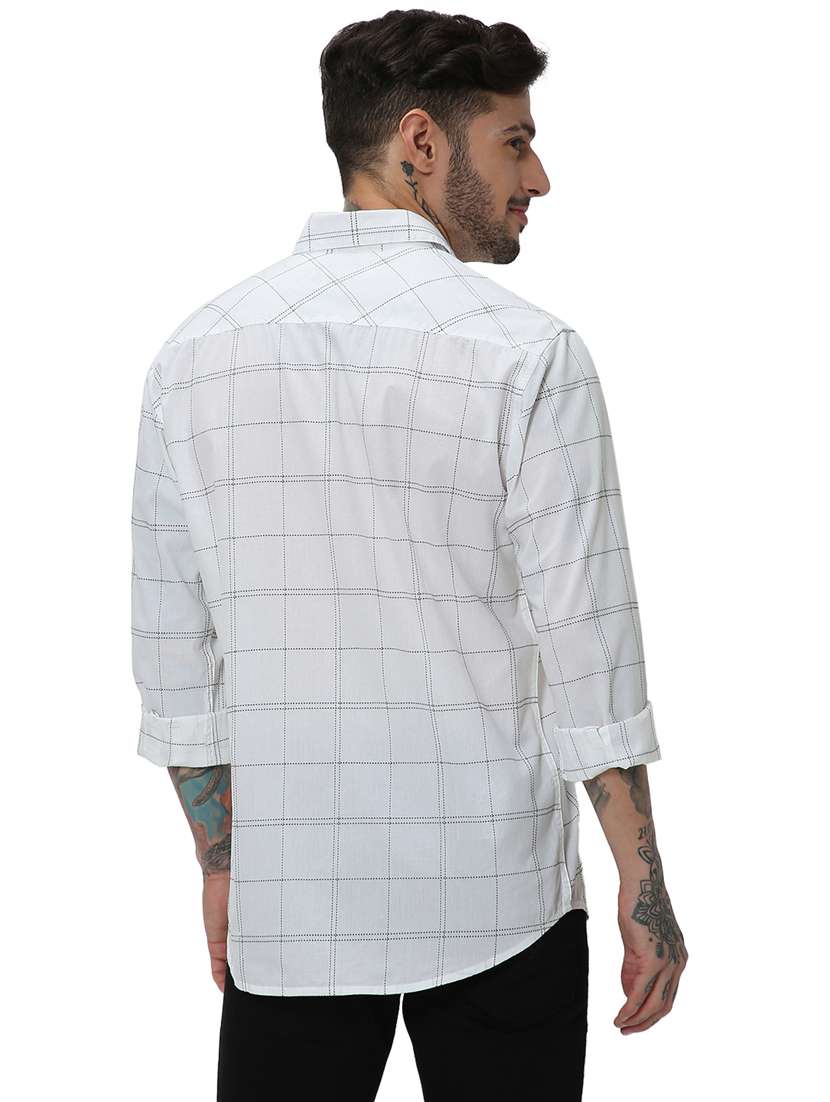 white cotton casual shirt - 20999010 - Standard Image - 3