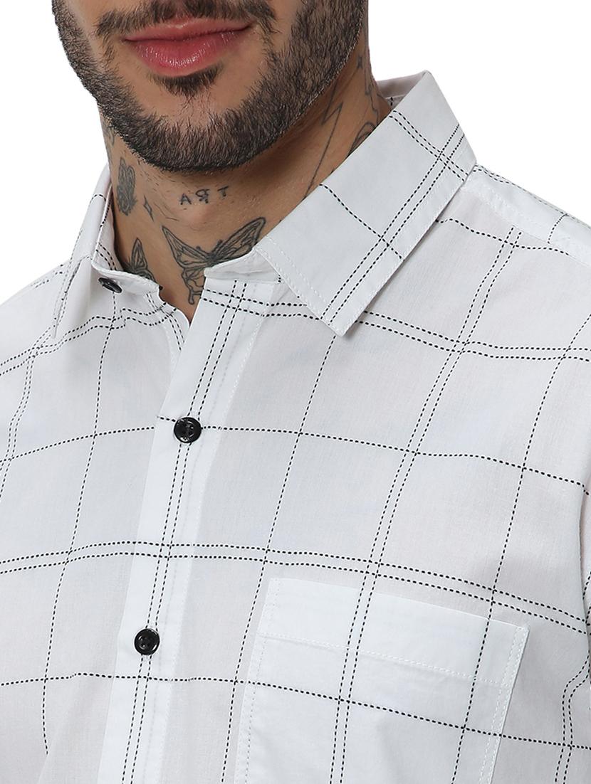 white cotton casual shirt - 20999010 - Standard Image - 5