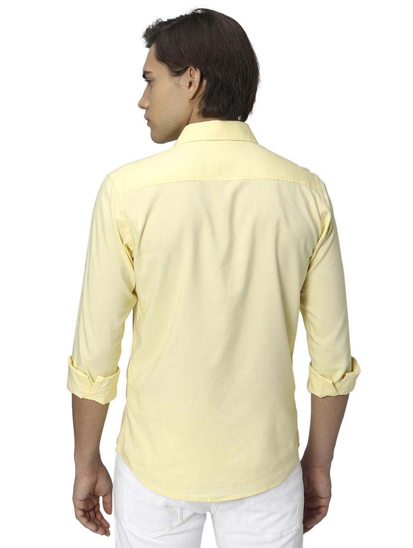yellow cotton casual shirt - 20999019 - Standard Image - 3