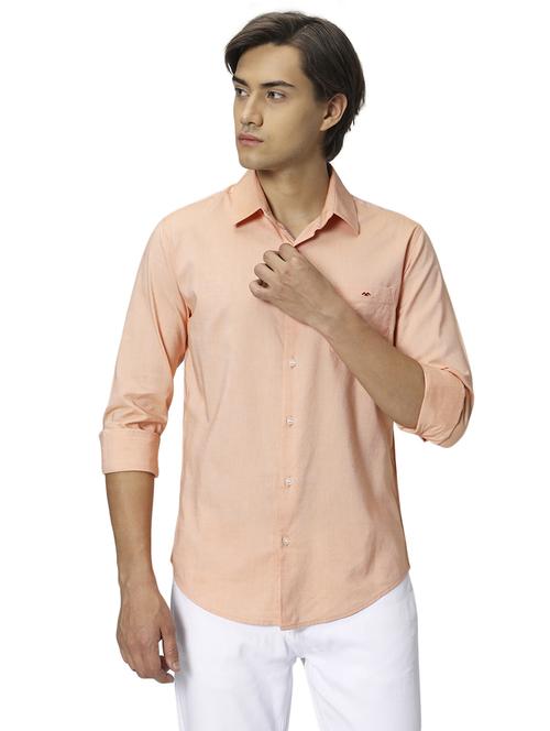orange cotton casual shirt - 20999021 - Standard Image - 0
