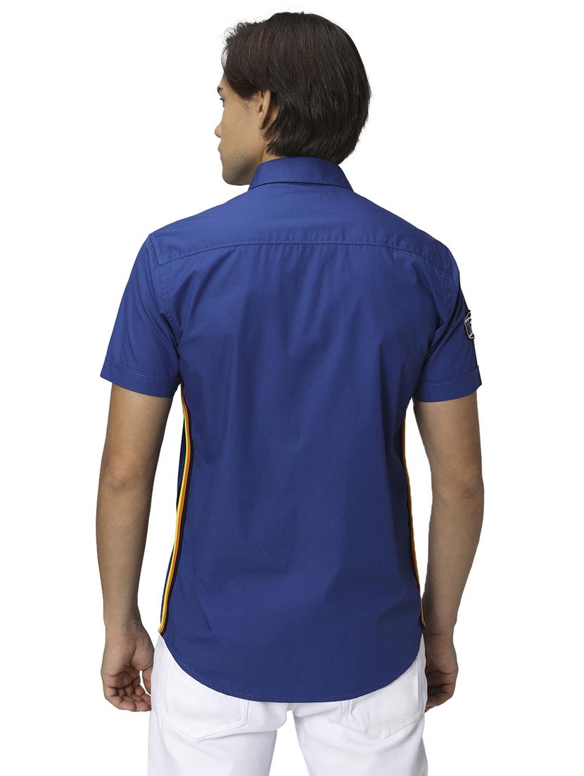 blue cotton casual shirt - 20999047 - Standard Image - 3