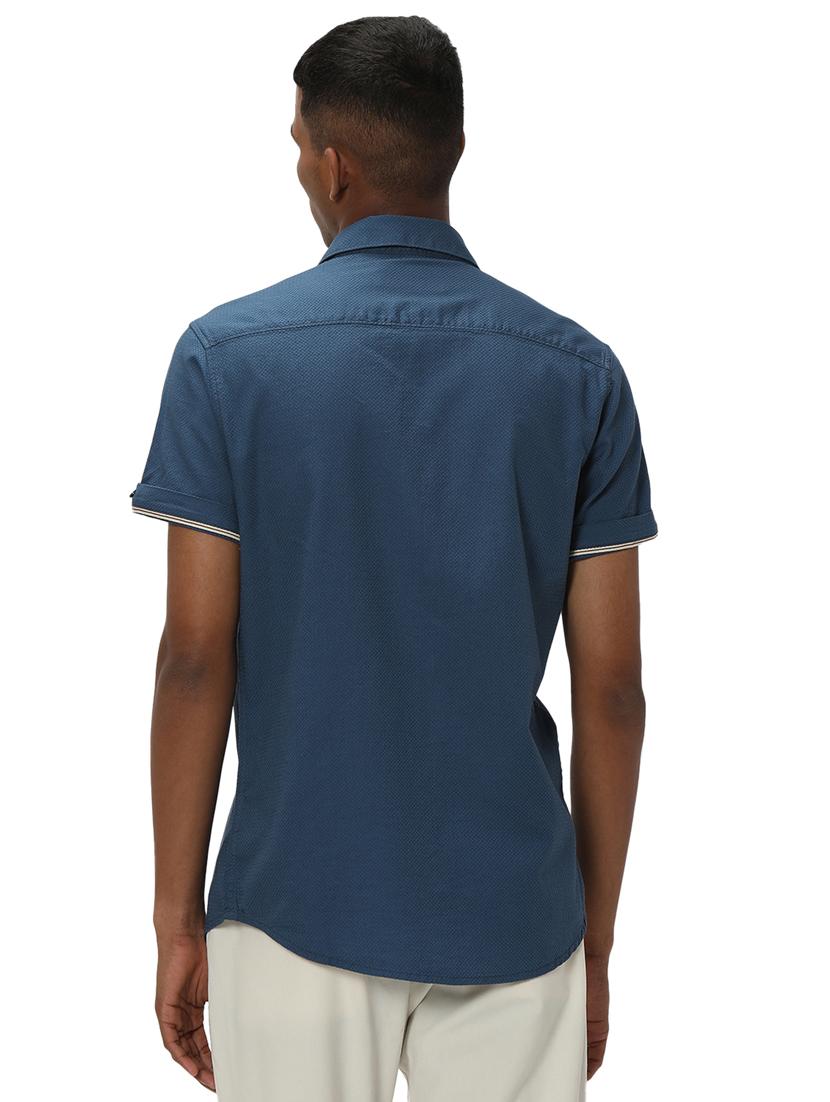 blue cotton casual shirt - 20999049 - Standard Image - 3