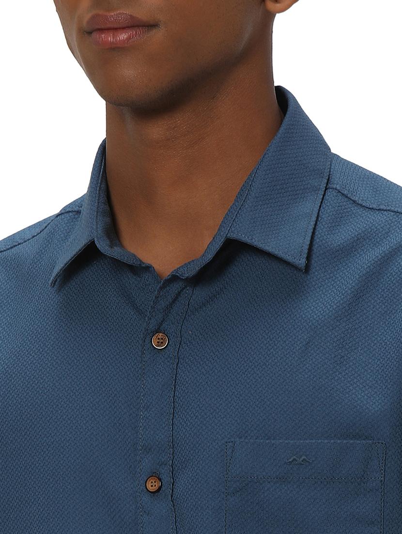 blue cotton casual shirt - 20999049 - Standard Image - 5