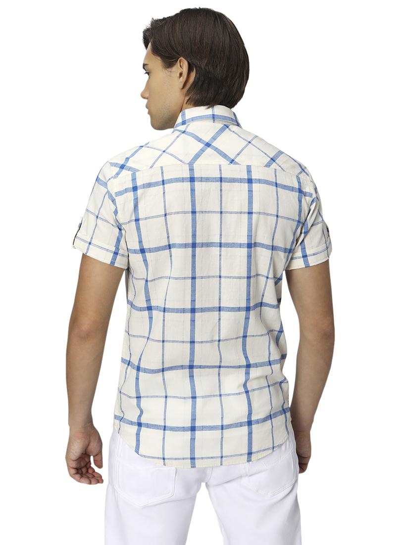 blue cotton casual shirt - 20999058 - Standard Image - 3