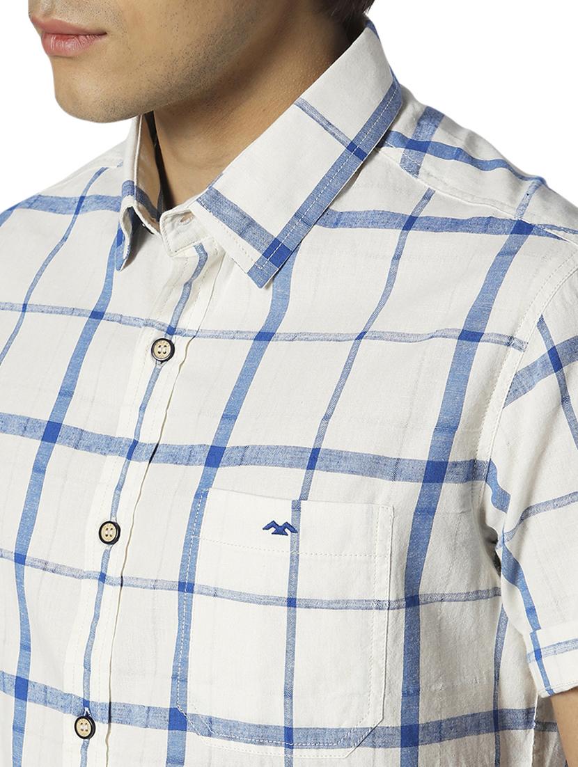 blue cotton casual shirt - 20999058 - Standard Image - 5