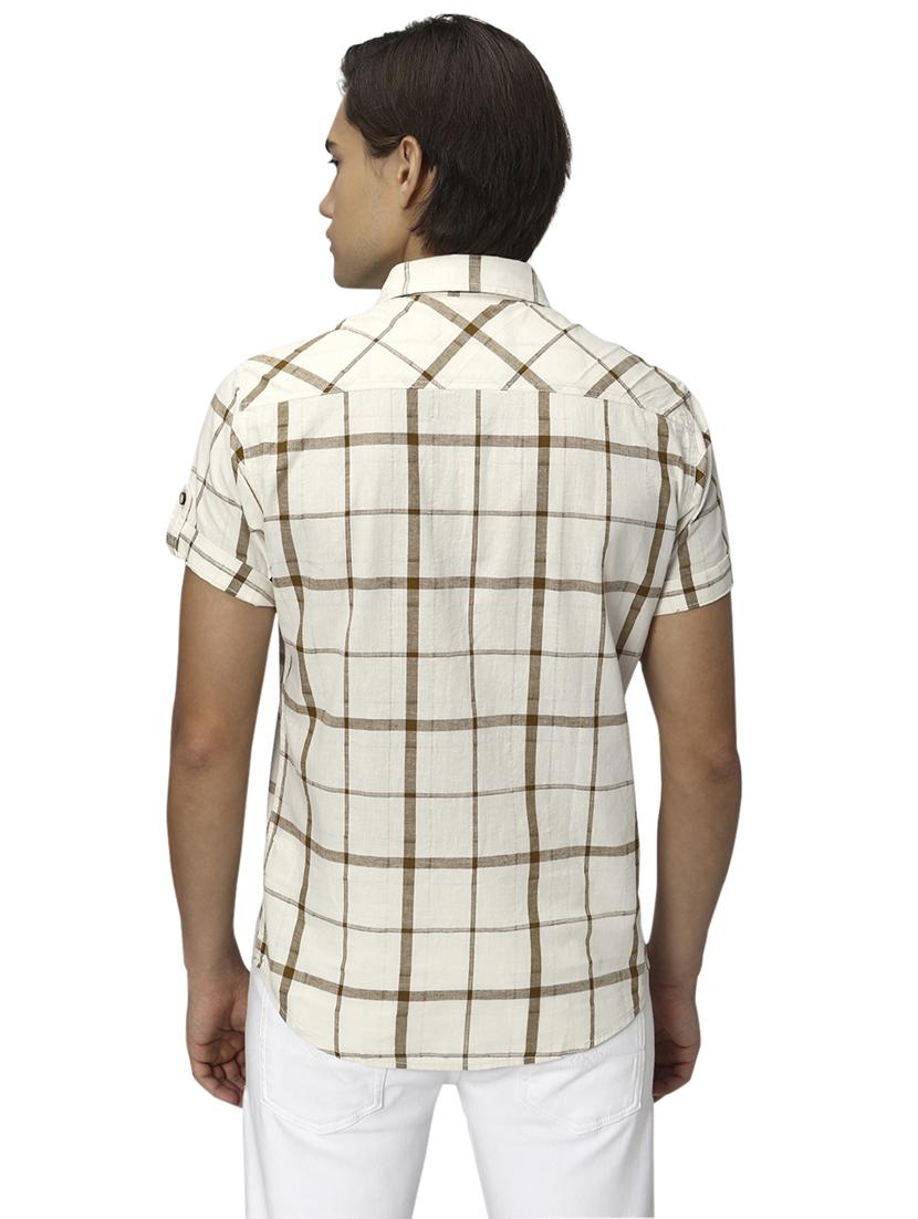 khaki cotton casual shirt - 20999059 - Standard Image - 3