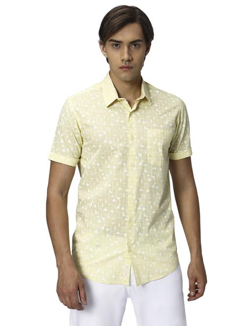 yellow cotton casual shirt - 20999065 - Standard Image - 0