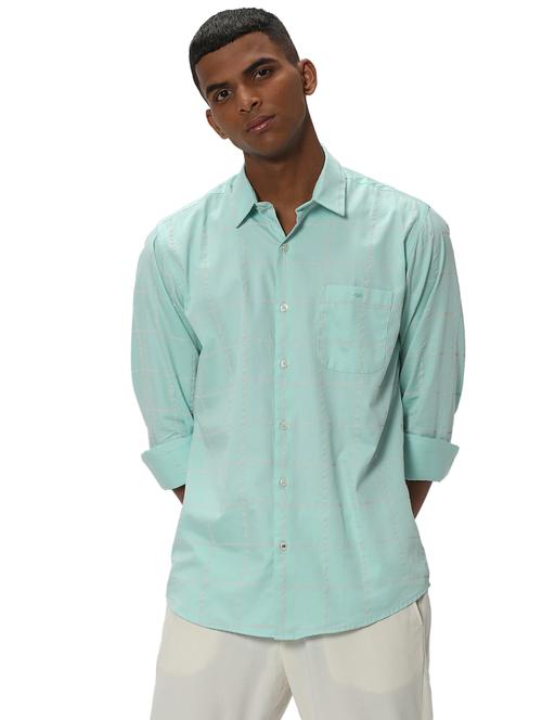 turquoise cotton casual shirt - 20999066 -  Standard Image - 0