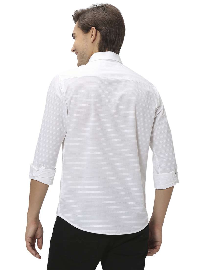 white cotton casual shirt - 20999069 - Standard Image - 3