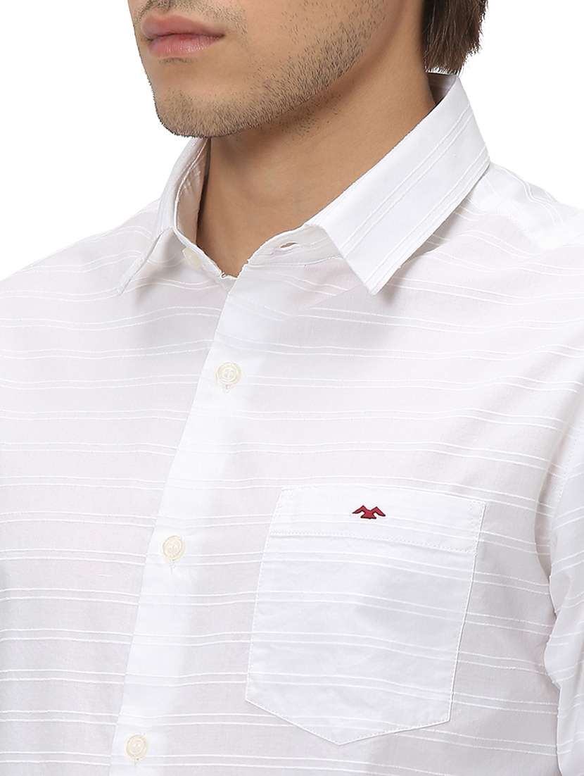 white cotton casual shirt - 20999069 - Standard Image - 5