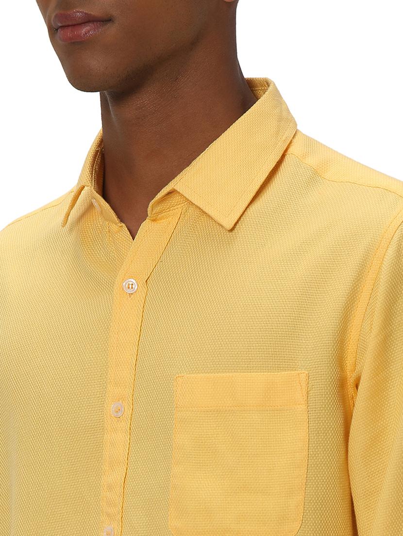 yellow cotton casual shirt - 20999071 - Standard Image - 5