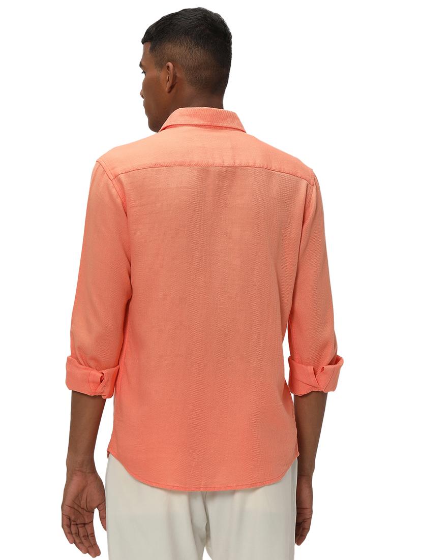 orange cotton casual shirt - 20999072 - Standard Image - 3