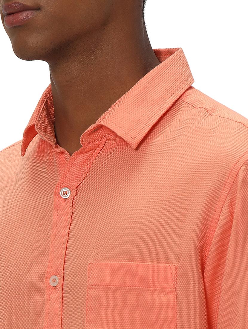 orange cotton casual shirt - 20999072 - Standard Image - 5