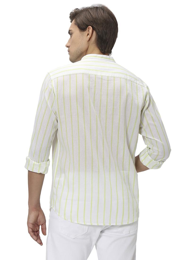 green cotton casual shirt - 20999082 - Standard Image - 3