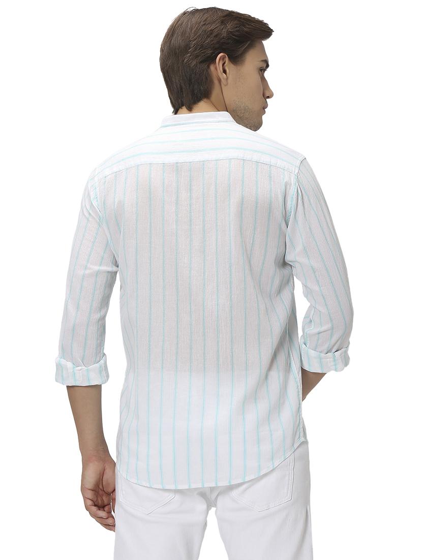 turquoise cotton casual shirt - 20999083 - Standard Image - 3