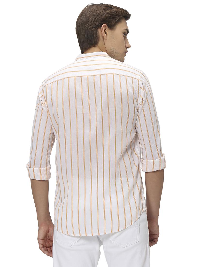 orange cotton casual shirt - 20999084 - Standard Image - 3
