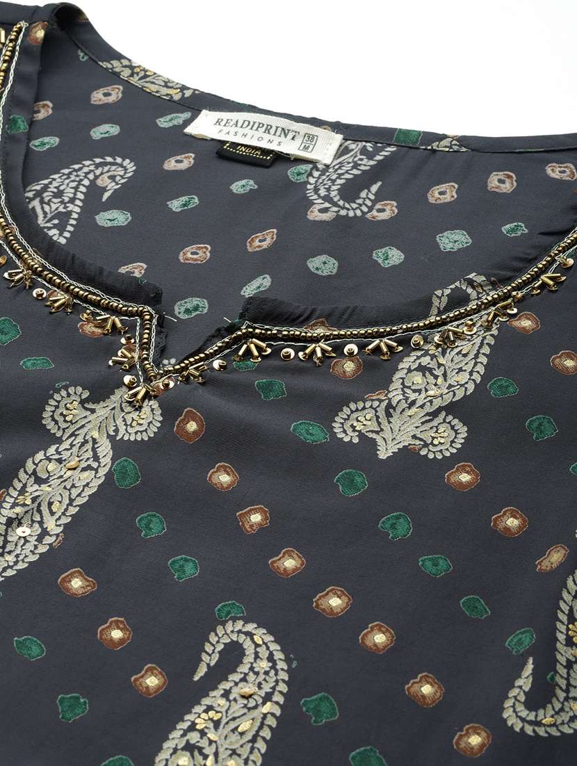 women three quarter sleeve kurta pant with dupatta set - 20999650 -  Standard Image - 5