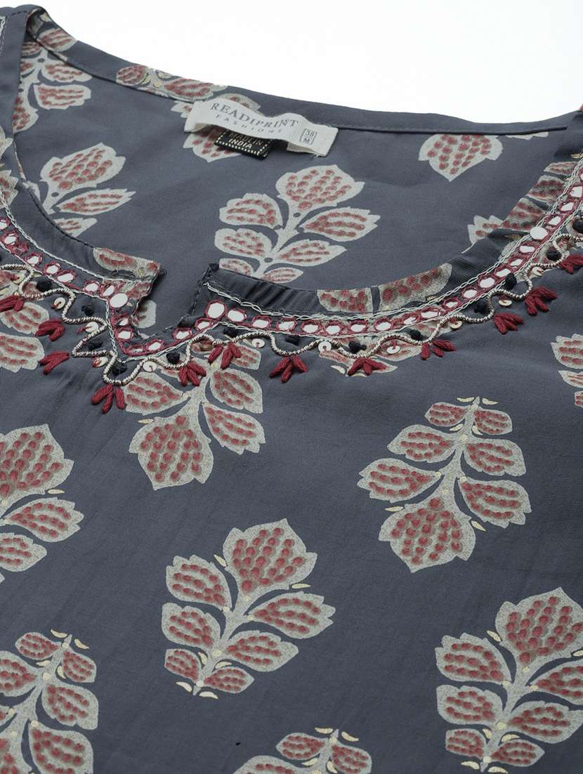 women three quarter sleeve kurta pant with dupatta set - 20999656 - Standard Image - 5