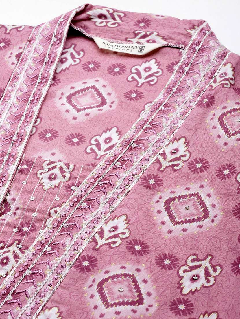 women three quarter sleeve kurta pant with dupatta set - 20999675 -  Standard Image - 5