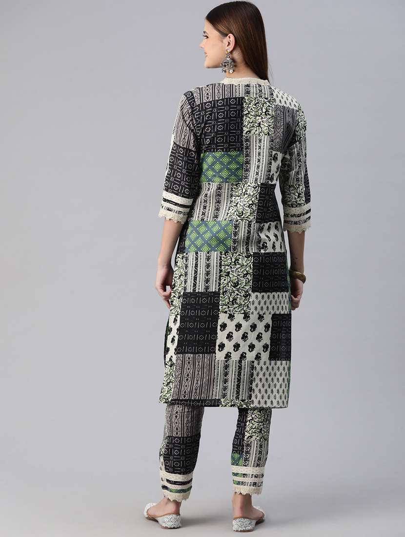 women printed kurta pant set - 20999726 -  Standard Image - 3